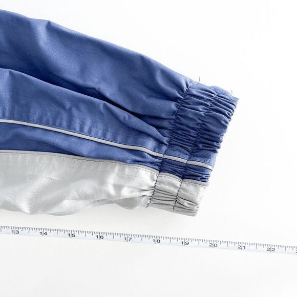 Wetskins Men's Waterproof Colorblock Hooded Rain Jacket Blue White XL - Picture 5 of 6